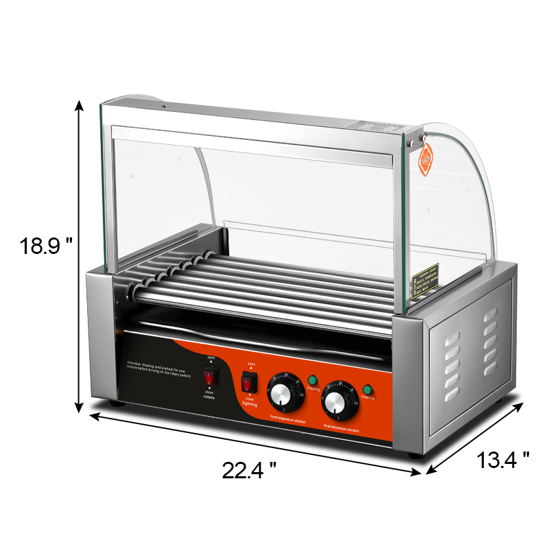 Commercial Kitchen Grill - Commerciële elektrische roestvrijstalen hotdog- en worstgrillmachine