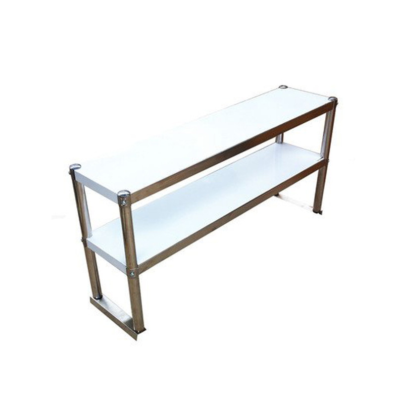 Commercial Kitchen Utensil Storage - Drielaags verticaal aanrechtframe, roestvrijstalen console, opbergtafel