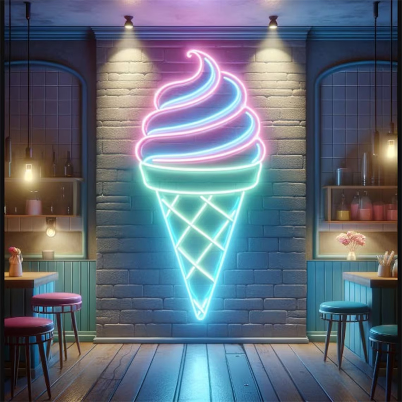 Commercial Kitchen Light - Ijs Led Neon Licht | Wandkleden
