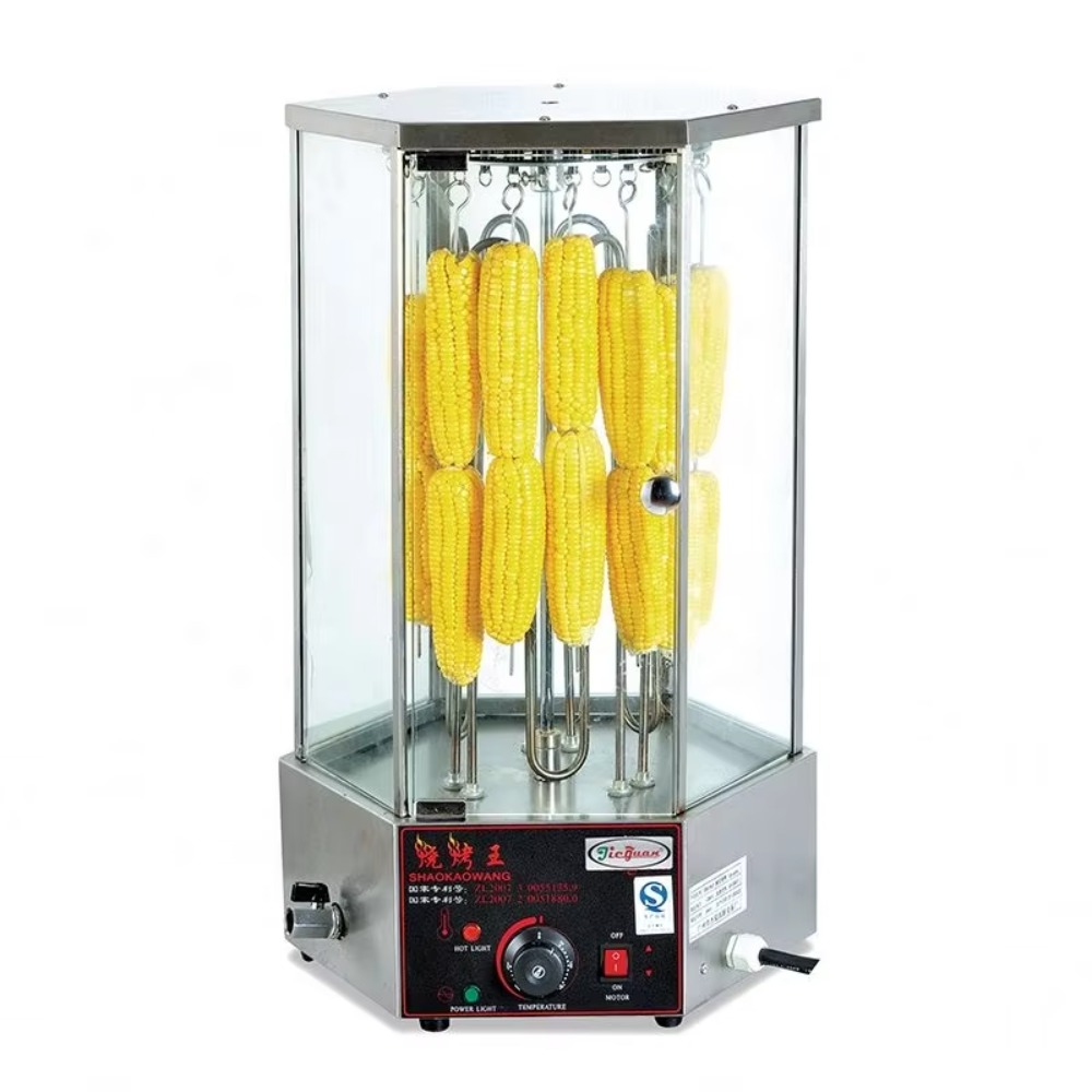 Commercial Kitchen Grill - Draaibare maïs- en kebabgrillmachine, professionele keukenapparatuur,