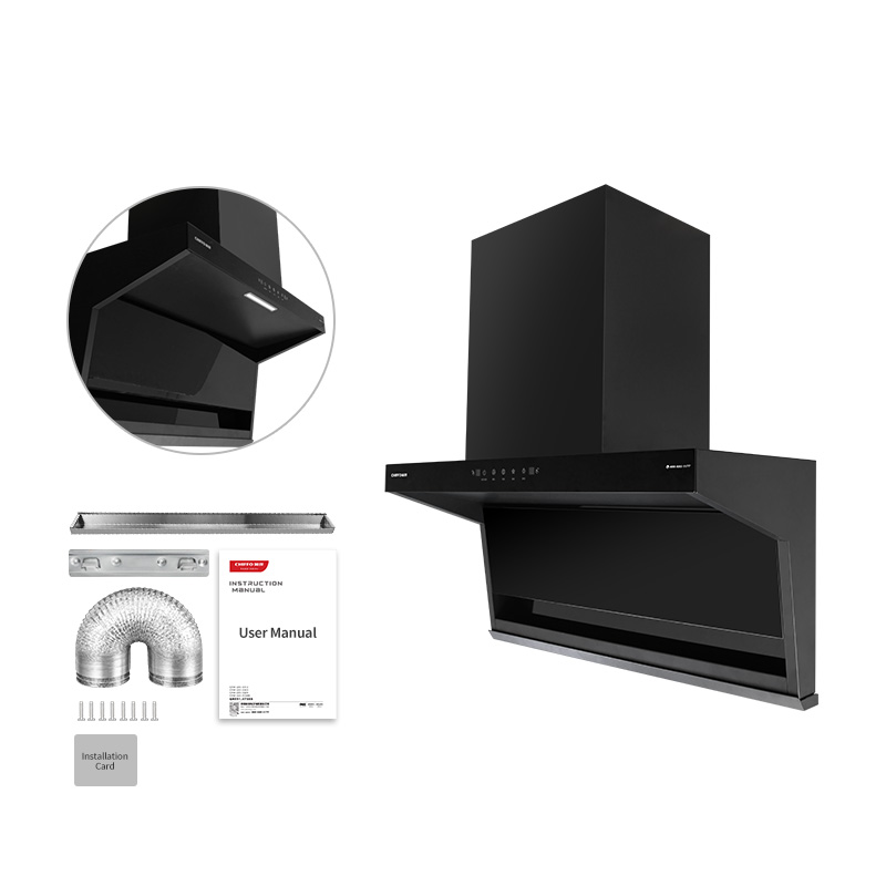 Commercial Kitchen Hood Design - Commerciële wandgemonteerde afzuigkap van roestvrij staal,