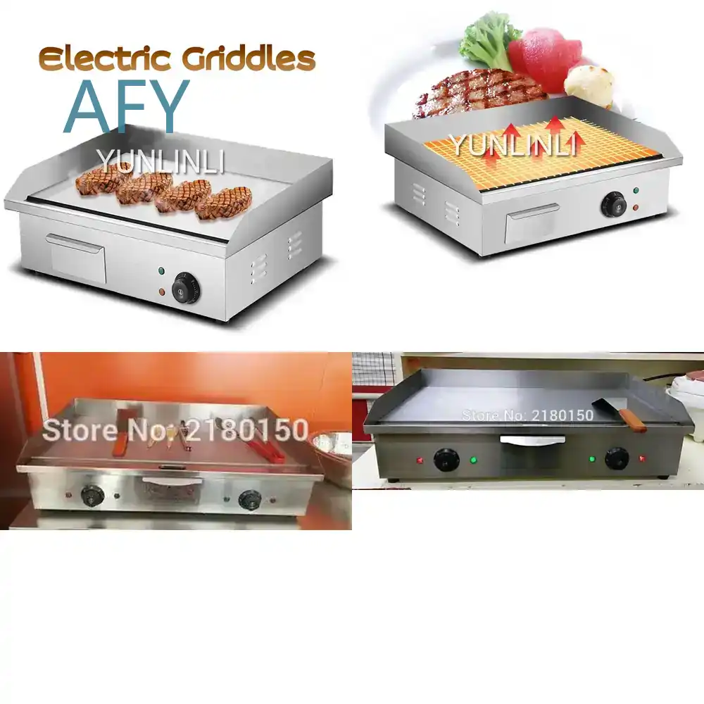 Electric Griddle Flat Top - Elektrische bakplaten voor Teppanyaki-apparatuur, commerciële roestvrijstalen