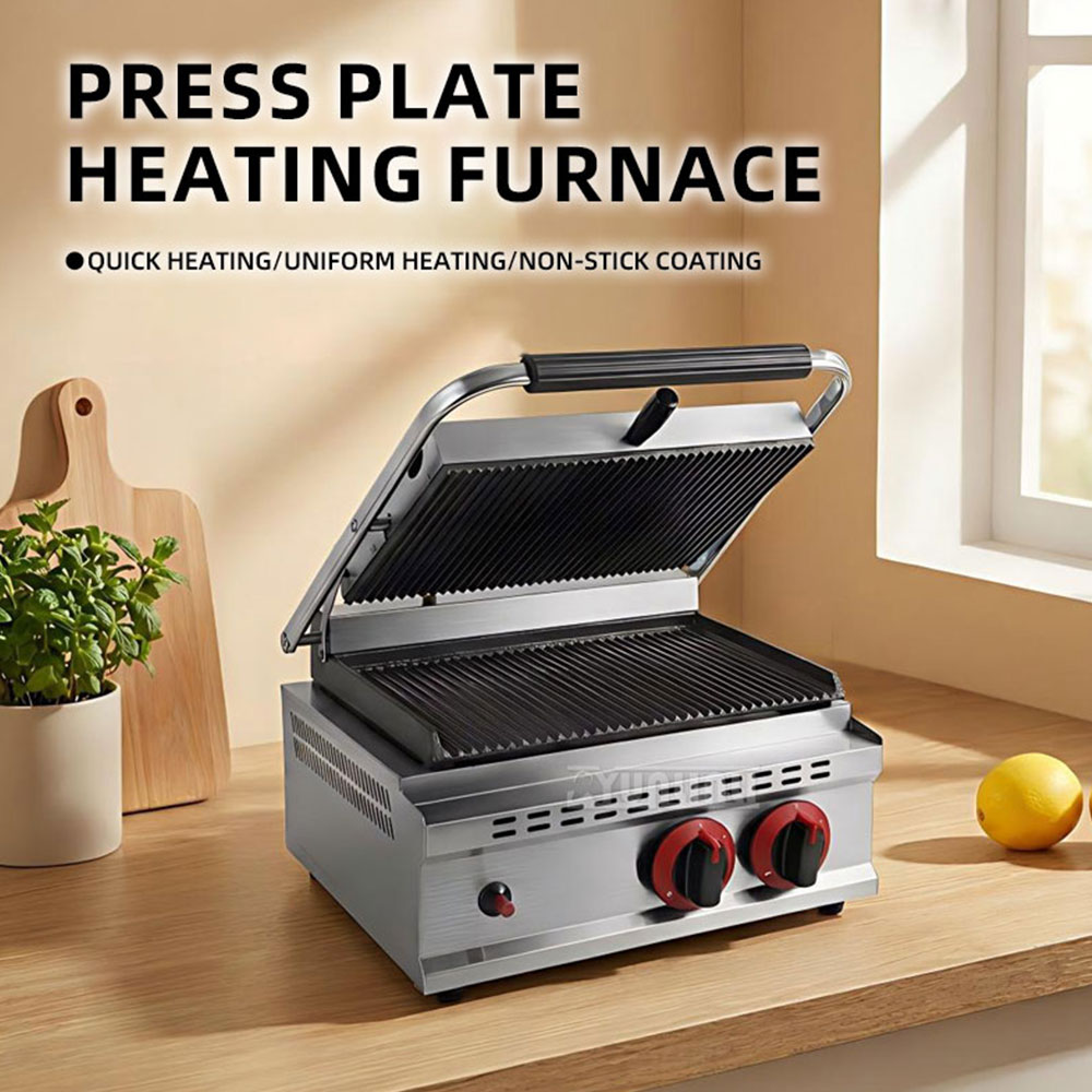 Commercial Kitchen Grill - GH-812 Gasdrukplaat Grill Steak Sandwich Machine