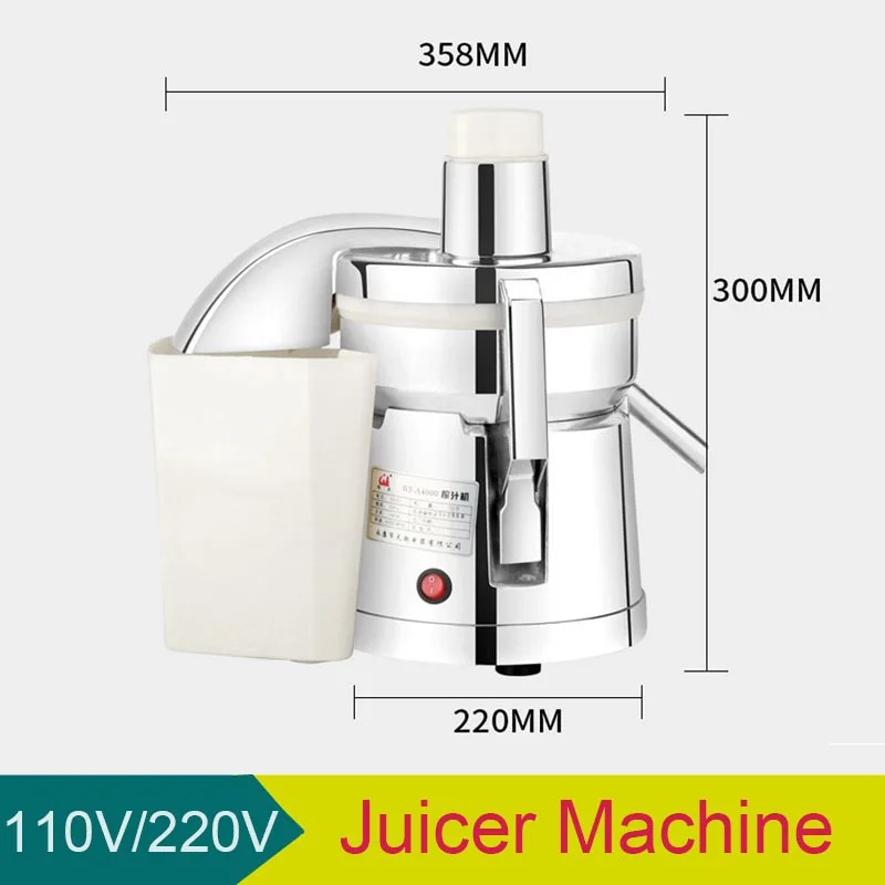 Juice Extractor Commercial - Krachtige motor Sapcentrifuge Roestvrij staal Commerciële