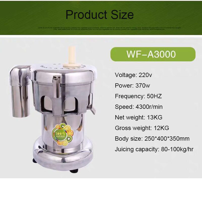 A3000 Heavy Duty 370W Sapcentr - Juice Extractor Commercial recensie en prijs
