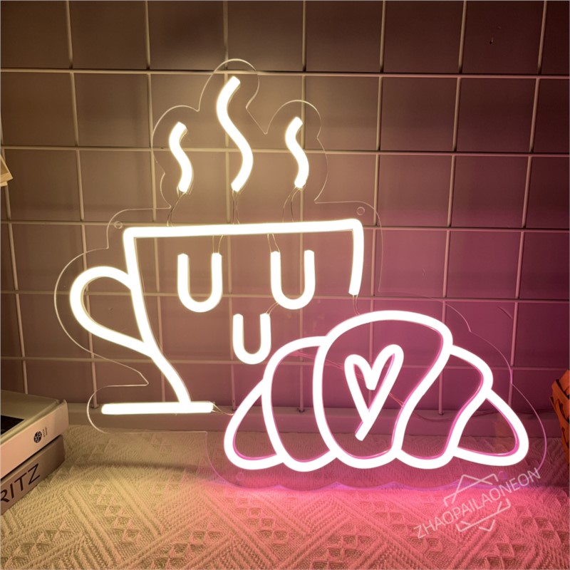 Koffie Brood Neon Sign Croissa - Commercial Kitchen Light recensie en prijs