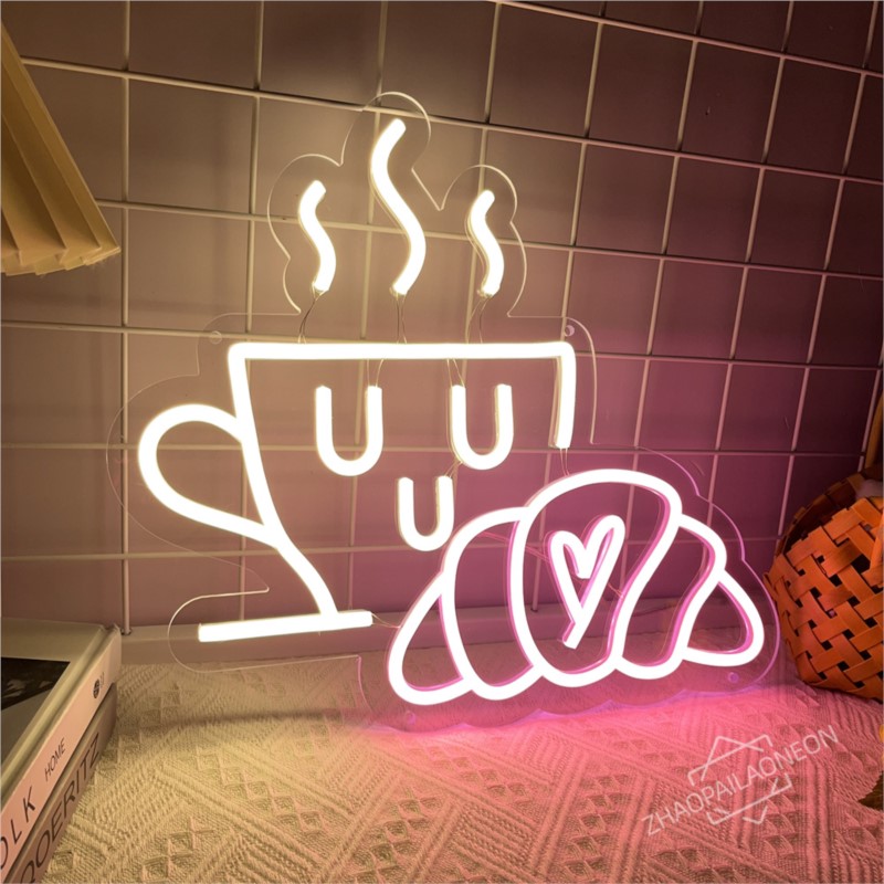 Koffie Brood Neon Sign Croissa - Commercial Kitchen Light recensie en prijs
