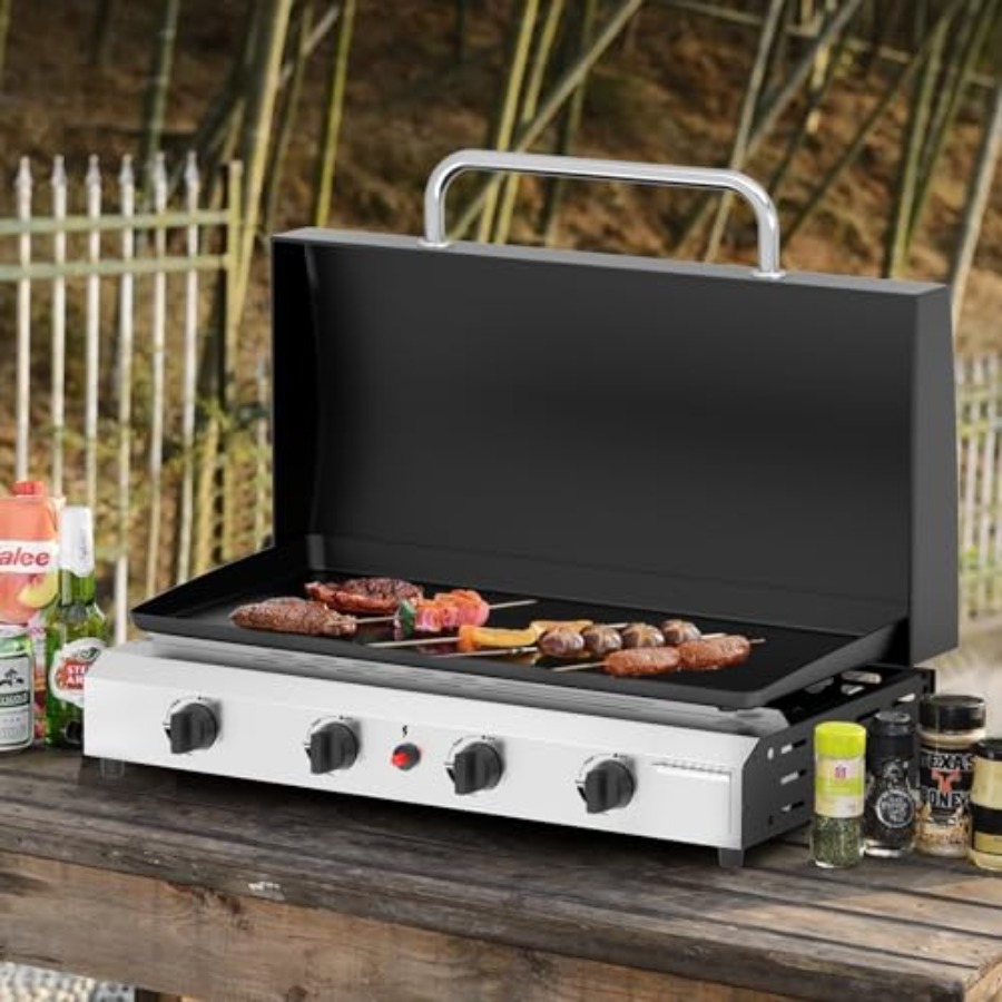 4-pits gasgrill met deksel - 3 - Electric Griddle Flat Top recensie en prijs