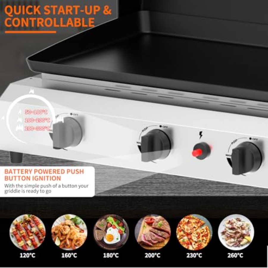 4-pits gasgrill met deksel - 3 - Electric Griddle Flat Top recensie en prijs
