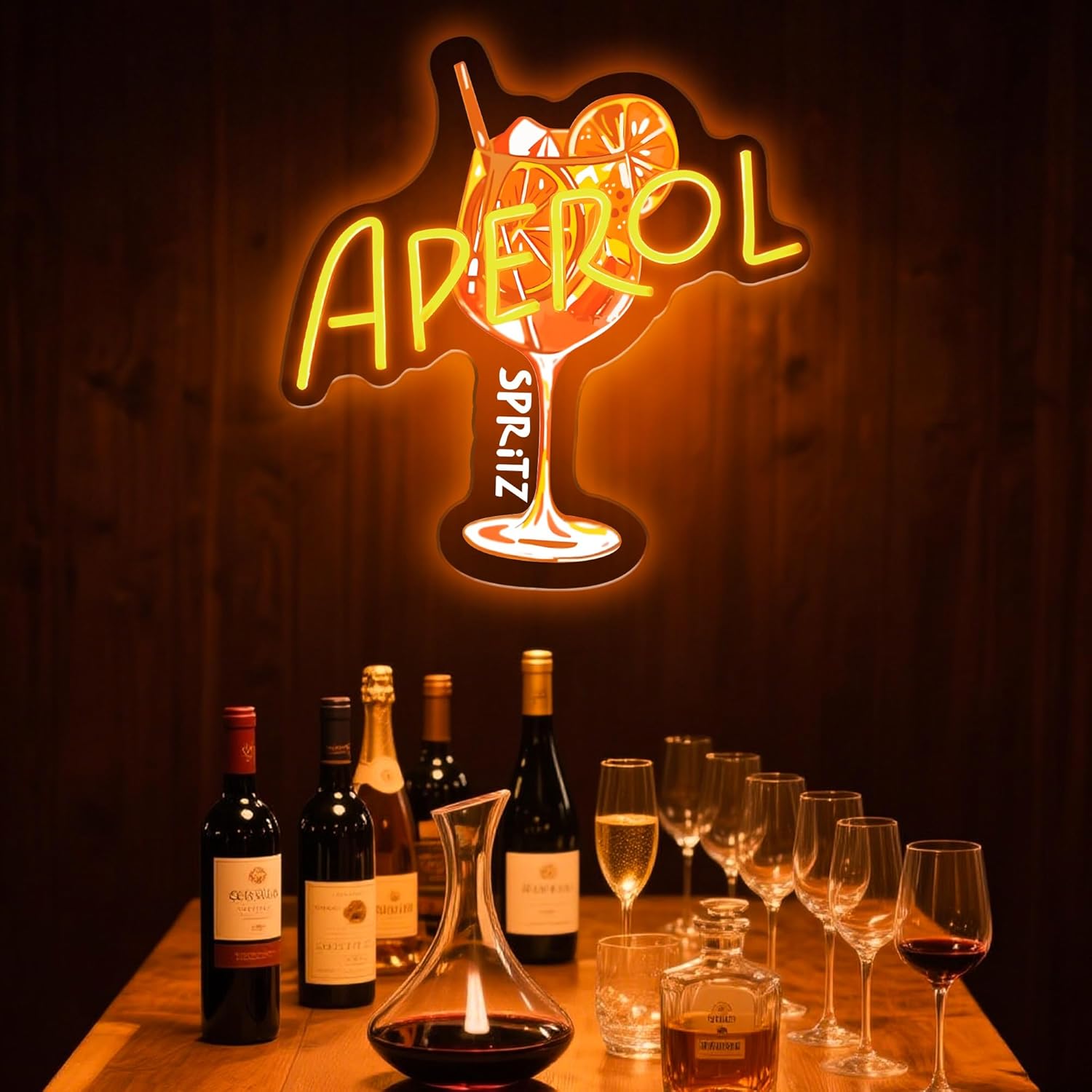 Oranje/Aperol Spritz Neonbord  - Commercial Kitchen Light recensie en prijs
