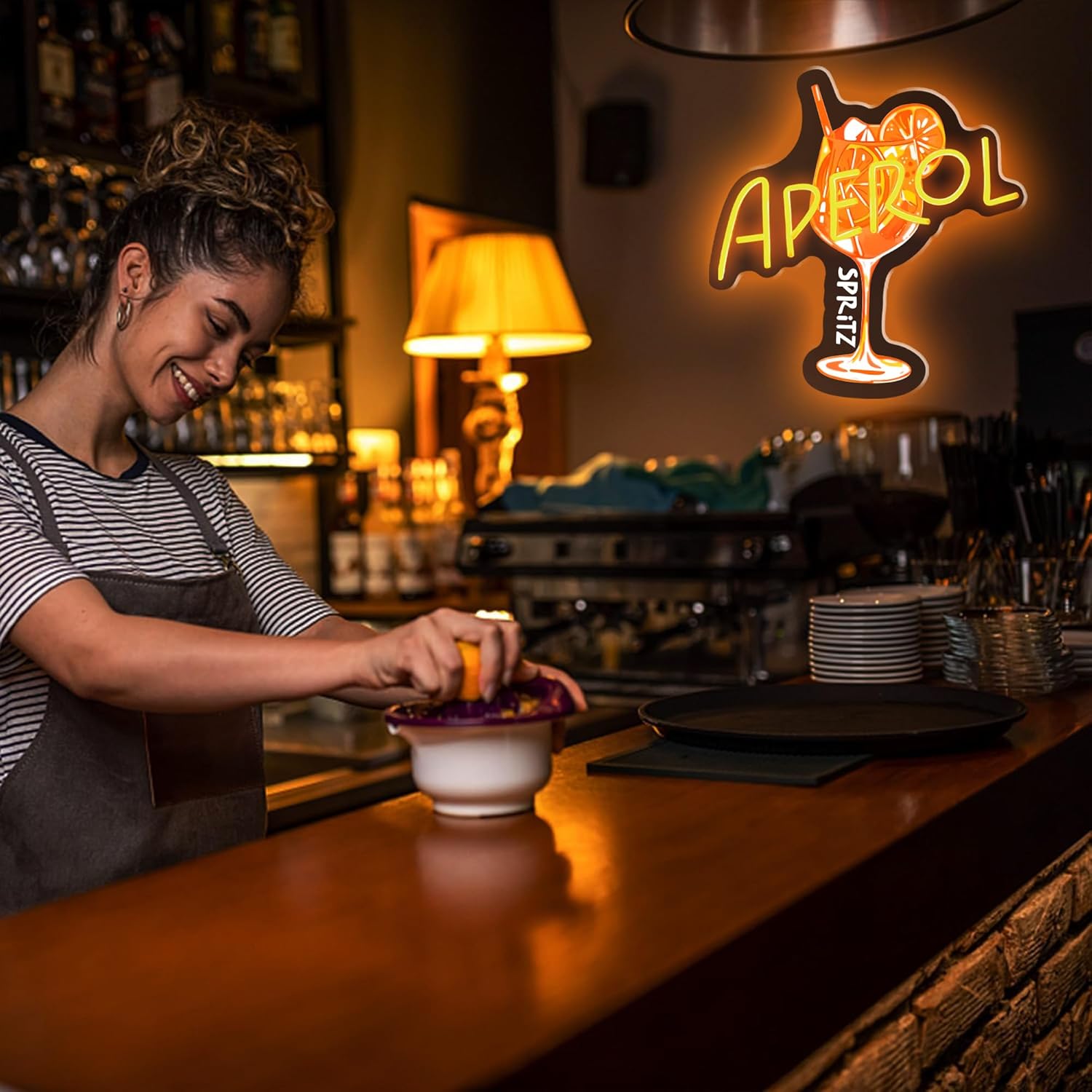 Oranje/Aperol Spritz Neonbord  - Commercial Kitchen Light recensie en prijs