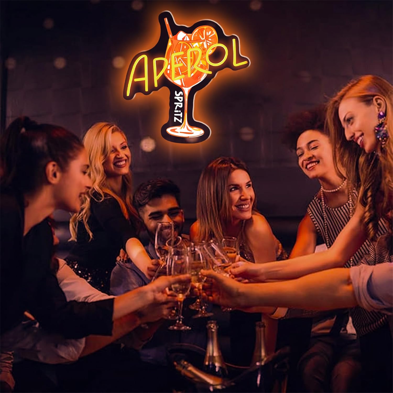 Oranje/Aperol Spritz Neonbord  - Commercial Kitchen Light recensie en prijs