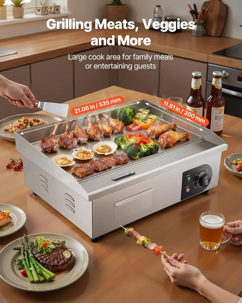 Meestverkochte commerciële ele - Electric Griddle Flat Top recensie en prijs