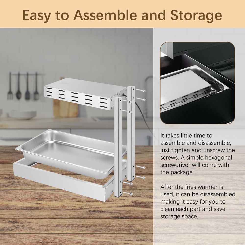 Frietenverwarmer, commerciële  - Commercial Kitchen Lighting recensie en prijs